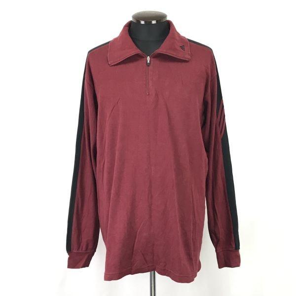 

adidas GOLF Half Zip Sweatshirt XO Bordeaux Red Long Sleeve