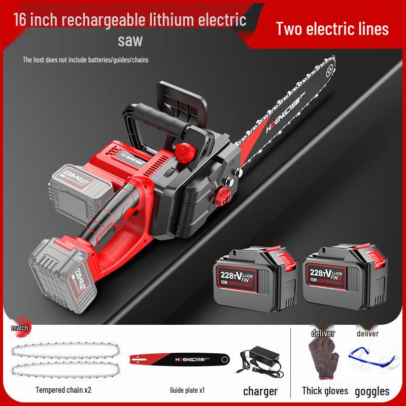 

16-дюймовая бесщеточная аккумуляторная электрическая цепная пила для обрезки и валки леса