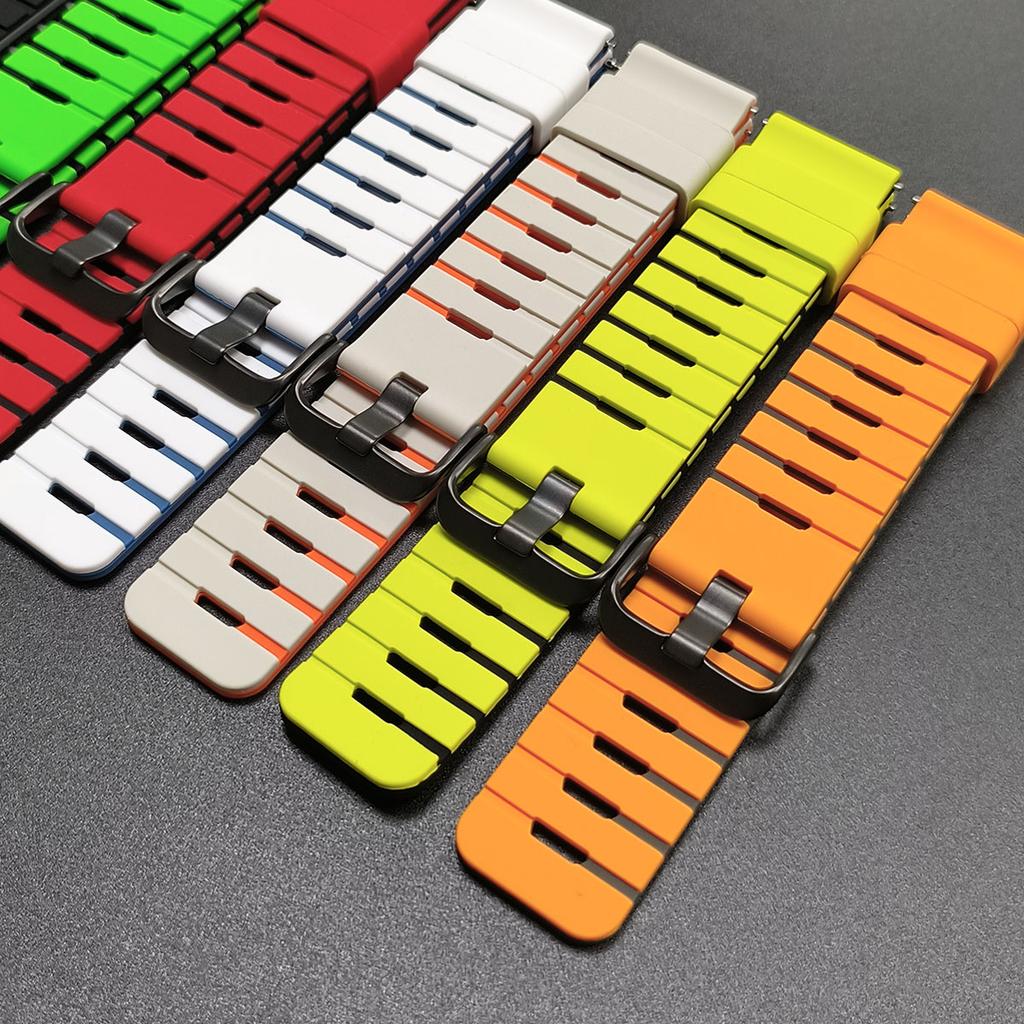 22mm Silicone Strap for Amazfit GTR 4 3 2 2e/GTR 3pro/Bip 6 46mm Watch Band for Amazfit BALANCE 2/Stratos 3 2 Replace Bracelets