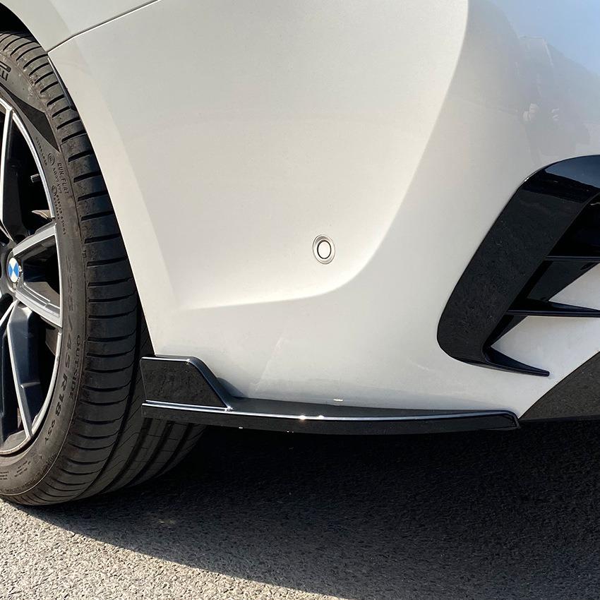 1 Pair Black Car Rear Bumper Diffuser Side Splitters Glossy For BMW 3 Series G20 320i 325i 330i M Sport 2019-2025 accessories