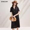 Zhaojun 2026 S/S Mulberry Silk Short Sleeve Mid-length Dress