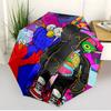 Sesame Street Print Automatic Open Close Umbrella, Portable Foldable Umbrella, for Outdoor Commute Camping Trip, Ideal Birthday Gift