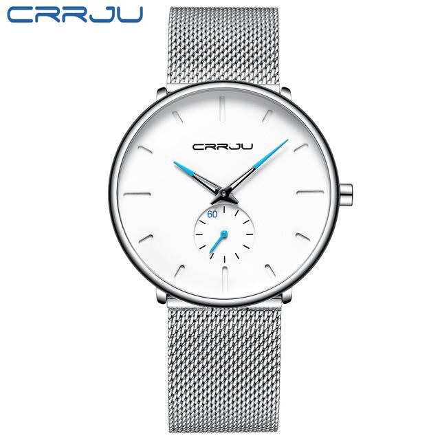CRRJU 2150 Unisex Wasserdichte Mesh-Band Ausdrucksuhr