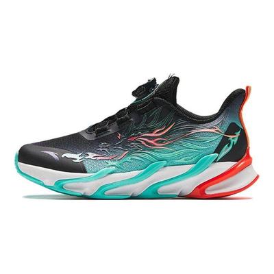 Sapatos de Corrida Infantil Chama Vermelha Antiderrapante Anti-Chute Absorvente de Choque Resistente ao Desgaste Cano Baixo Tênis Infantil Verde 312415511H-1