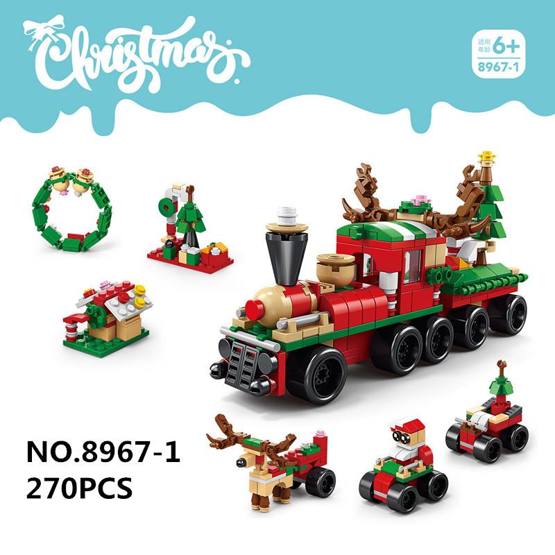 

Набор строительных блоков 6 в 1 Рождественская серия Креативный Зимний Деревенский Дом Поезд с Лосем Вагон для пикника DIY Кирпичики Игрушки для ребенка Рождественский подарок