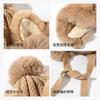 Autumn and Winter Warm Fox Ears Plush Hat Female Bear Cute Plush Pullover Hat Wool Knitted Hat