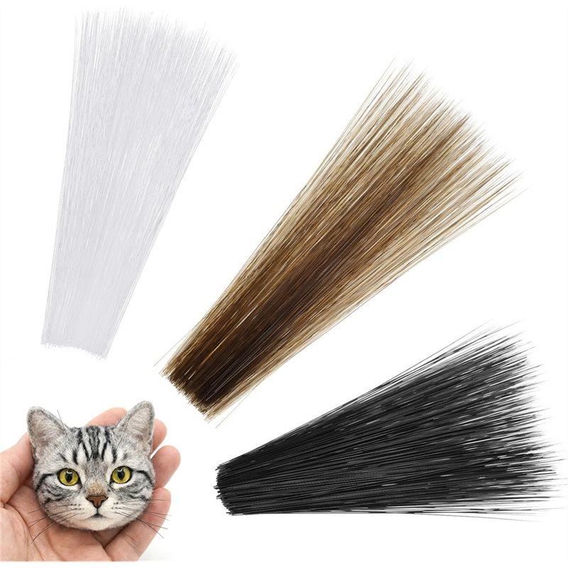 Simulated Cat Fake Whiskers 900Pcs, Handmade Animal Whiskers For Crafts Stuffed Puppet- 2.76 Inch Muppet