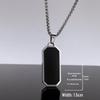 Men's Trendy Black Stainless Steel Geometric Necklace - Hip-Hop Titanium Sweater Chain Accessory