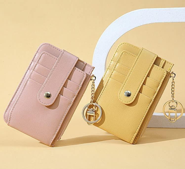 [FairyPomu] Schlankes Portemonnaie mit Ausweisrolle für Karten, Ausweise, Münzen und Pendler, Perfekt für Männer und Frauen (blau)