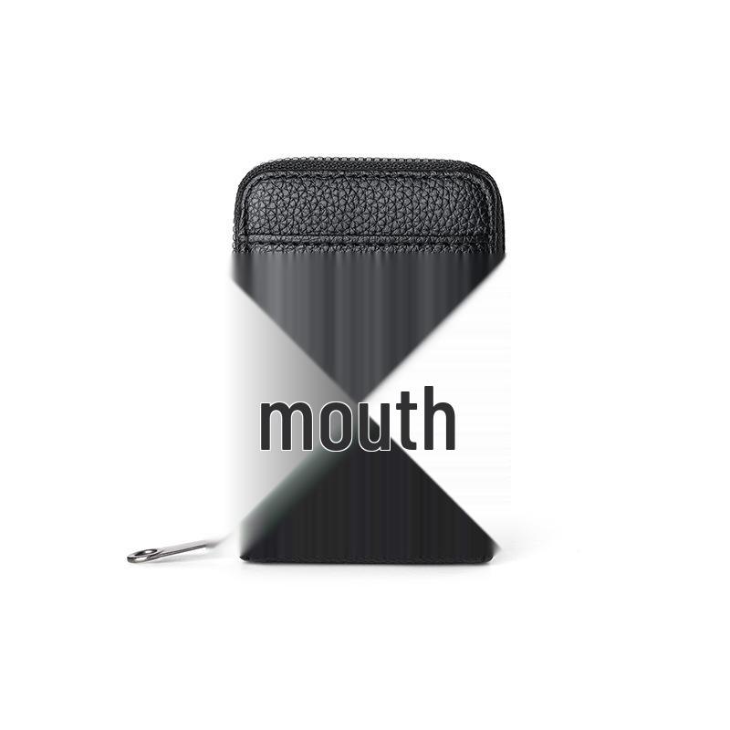 Korean Portable Accordion Card Holder: Ladies' Short Bank and Business Card Zipper Clutch