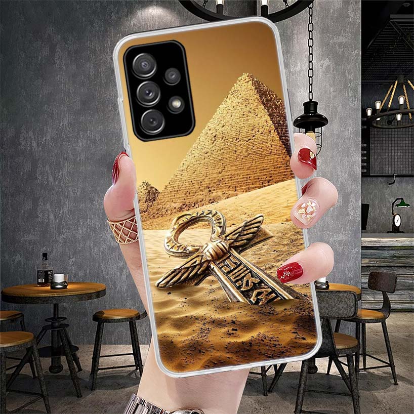 Egypt Nefertiti Anubis Ankh Pharaoh Soft Phone Case For Samsung Galaxy A13 A14 A15 A16 A17 A53 A54 A55 A56 A57 A33 A34 A35 A36 A