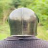 Grey Barbuta Helmet  Medieval Knight Helmet 18g Mild Steel Visored Helmet for LARP, Cosplay  Halloween Costume Warrior Helmet.