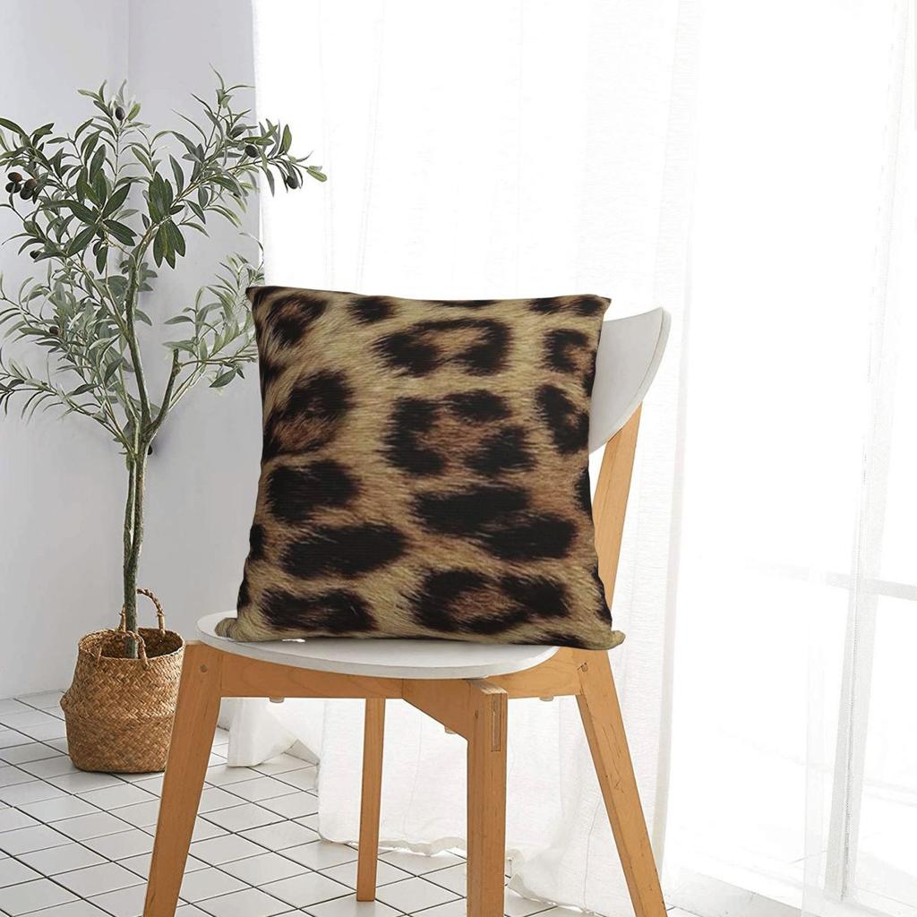 Leopard Cheetah Fur Hide Animal Fur Pattern Pillowcase Cushion Comfort Throw Pillow Sofa Cushions Used for Home Living Room