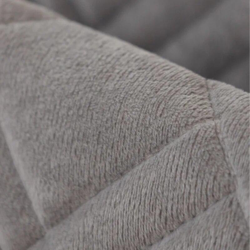 Winter Thickened Plush Sofa Mat Dust Proof Anti Slip Sofa Cover Pillowcase  Solid Color Checkered Sofa Backrest Armrest Towel