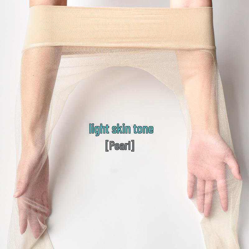Seamless Pearlescent Stockings: Silky, Shimmering, Transparent Summer Tights for Women