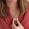 Stylish Star of David Necklace Two Color Star of David Pendant Necklace