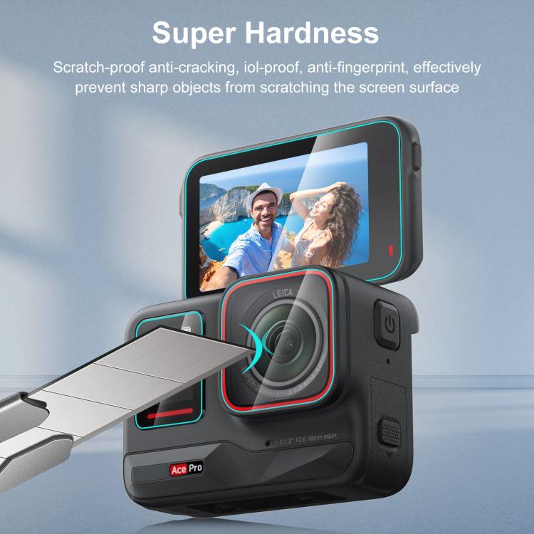 PULUZ Insta360 Ace Pro Tempered Glass Screen & Lens Protector
