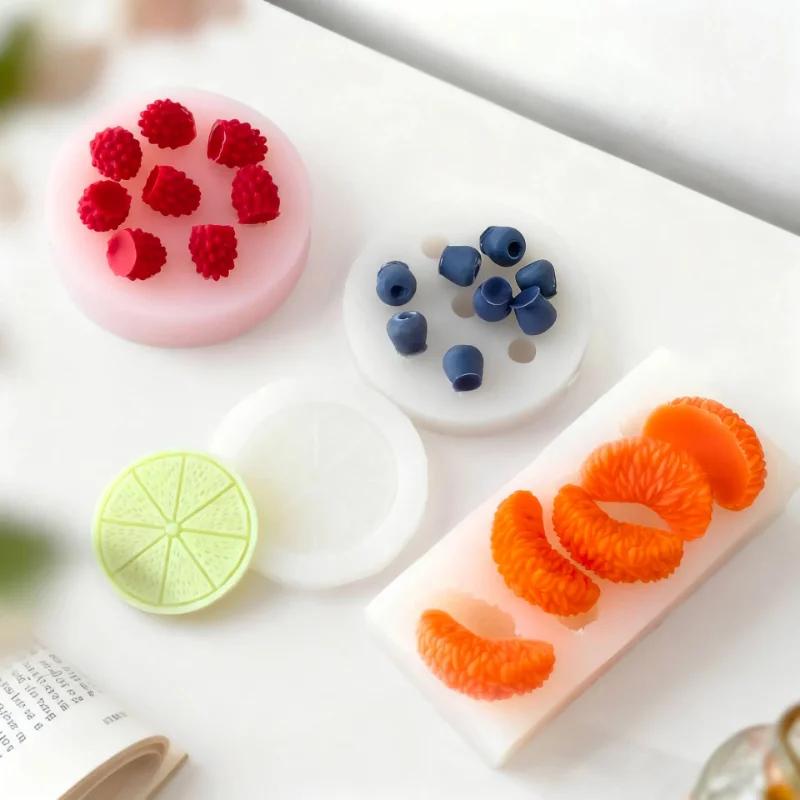 2026 Neue Fruchtserie Kerzenform Erdbeere Blaubeere Silikonform DIY Schokolade Fondant Kuchen Dekoration Handwerk
