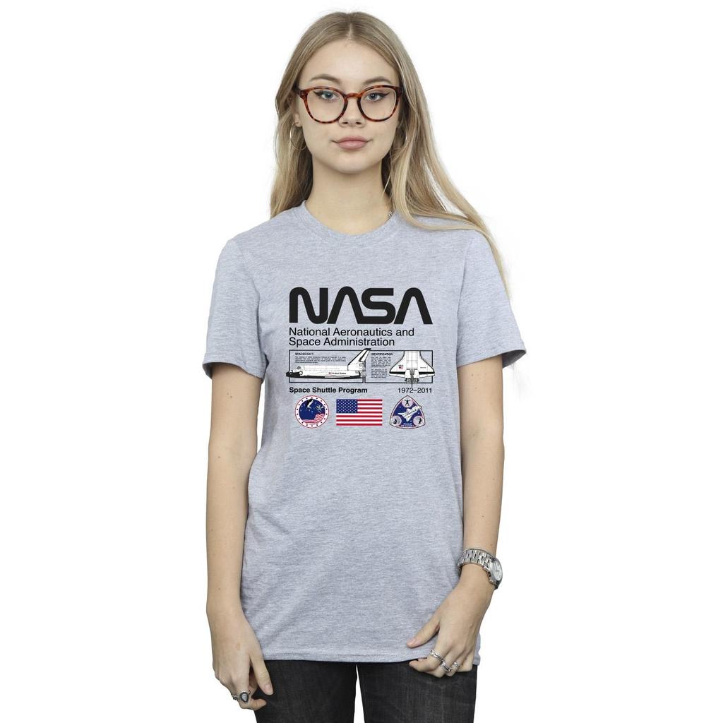 NASA Womens/Ladies Space Admin Cotton Boyfriend T-Shirt