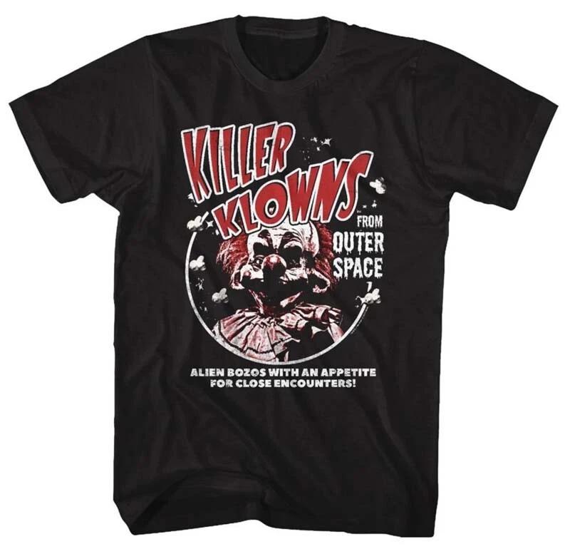 New Authentic Killer Klowns from Outer Space Movie Poster Halloween Black Shirt 4XL