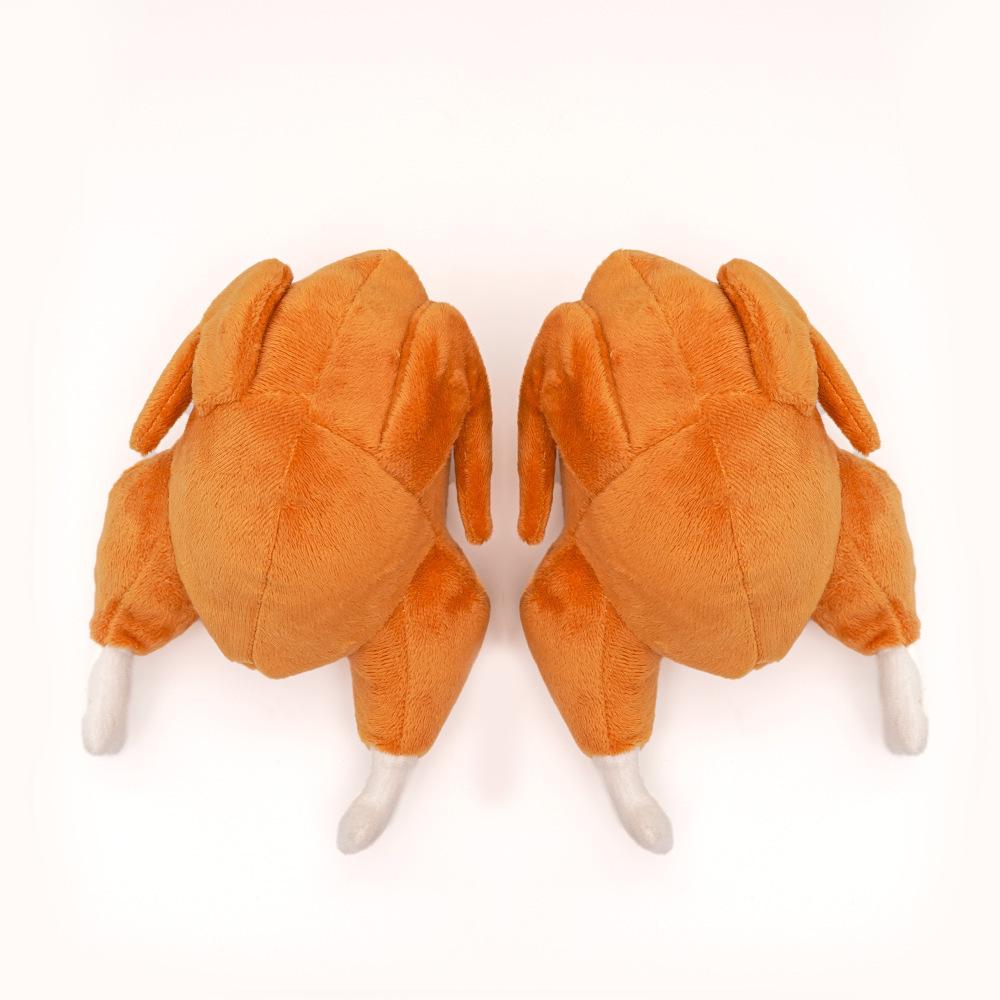 Hot Selling Interactive Pet Plush Dog Teeth Cleaning Durable Playing Squeaky Chew Toys  Chicken Turkey Squeaky Toys оранжевый