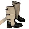 Retro Summer Cowboy Boots Heap Thick Heel Fashion Wide Tube Boots Splicing Knight Boots Women's New Western Round Head