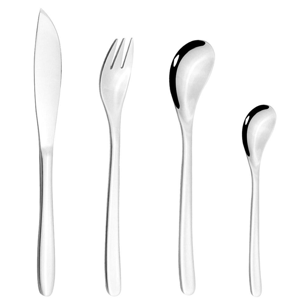 Champagne Tableware Cutlery Dinner Cutlery Set Western Kitchen Dinnerware 18/10 Stainless Steel Gold Knife Fork Spoon Flatware