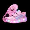 Kids' Dual-Wheel LED Luminous Roller Shoes