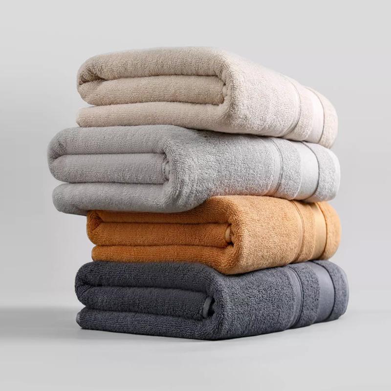 Bath Towel Soft Absorbent Cotton Towels Thickened Quick-Dry Machine Washable Household Towel Bathroom Essentials 35*73cm