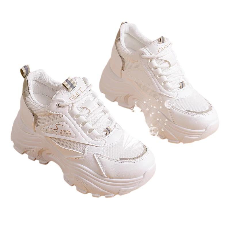 The height of the mesh has increased by 5cm. Dad shoes and women's super-hot explosion tide 2025 spring and summer thick-soled leisure sports littl
