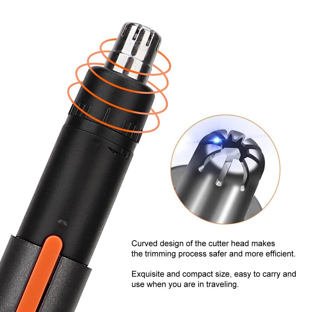 Pen Type USB Chargeable Eyebrow Nose Hair Trimmer Shaver Cutting Tool (Frosted Black)