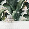 Mural 3D Tropical Plant Wallpaper Green Leaves Wall Mural Living Room Study Dining Background Wallpaper