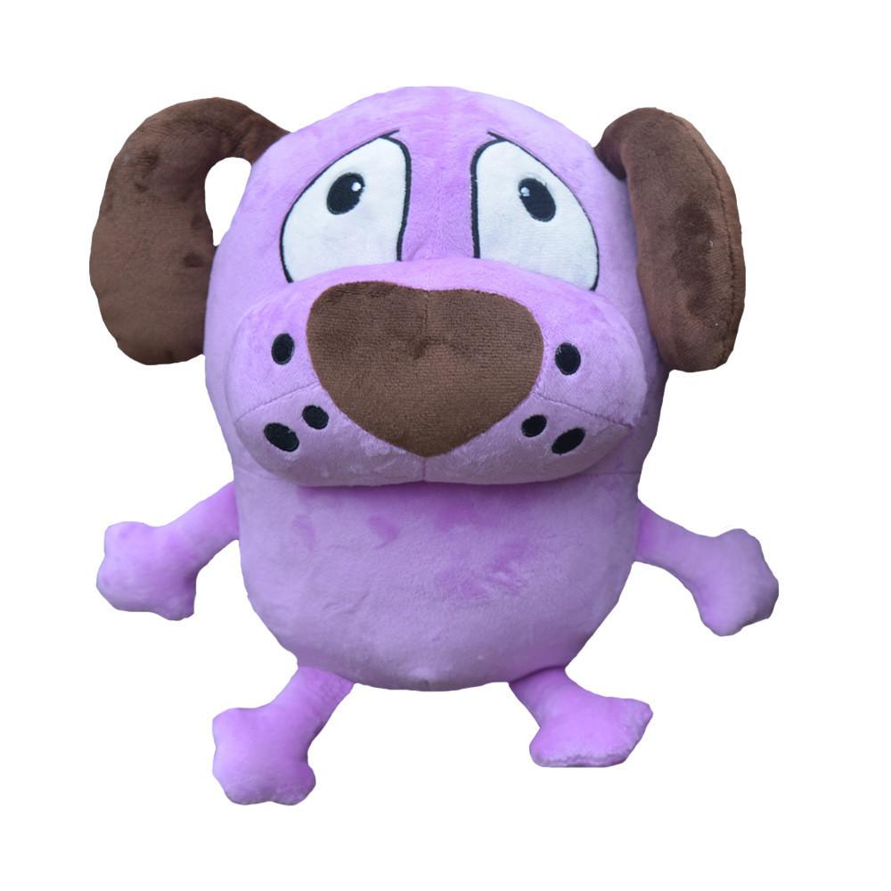 Courage Dog Eggplant Plush Toy Cartoon Stuffed Animal Doll Kids Birthday Gift