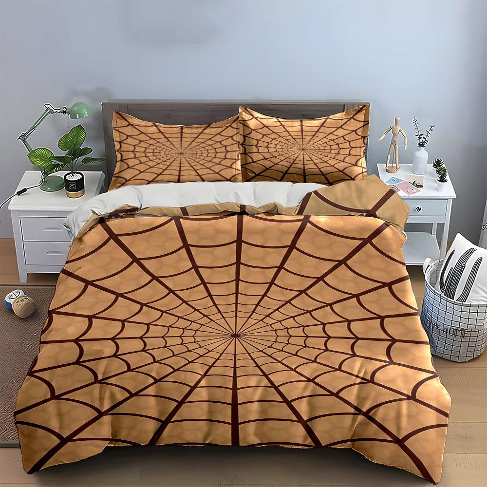 Spider web pattern design. Bedding sets Duvet cover sets Duvet covers Pillowcases(1 * Duvet Cover 2 * Pillowcases, without duvet insert)