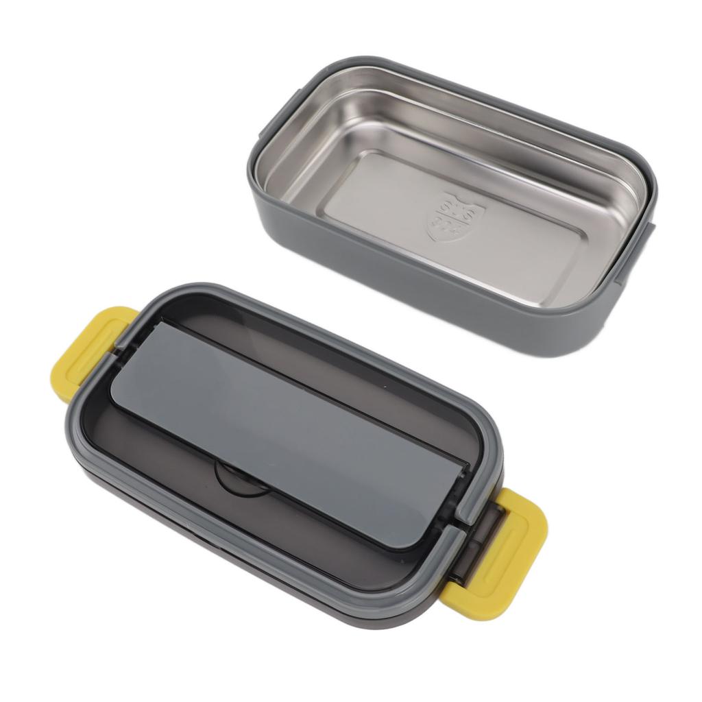 304 Stainless Steel Bento Box Adult Lunch Box Single Layer Microwave Safe Portable Split Bento Box for Students Office
