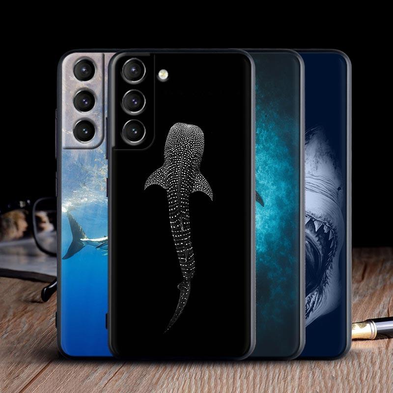 Ocean Whale Shark Swimming Case For Samsung Galaxy S24Ultra Funda S24 5G S22 S23 Ultra S20 S21 FE S10 Plus Soft Tpu Phone Cases