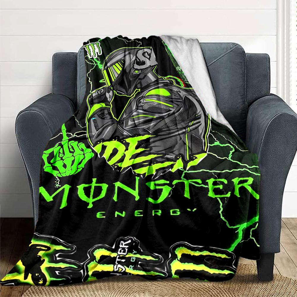 Monster Energy Drink Blanket Soft Throw Blanket For Home Bedroom Bed Sofa Travel Office Solid Christmas Blanket