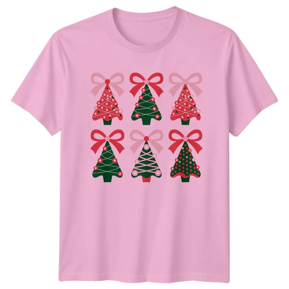 Christmas Tree Bow Holidays Unisexs TShirt Unisexs Tee Graphic Unisex Top