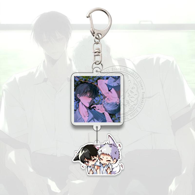 The Summer Hikaru Died Keyring Anime Cartoon Cartoon Q Version Kawaii Acrylic Pendant Keychain Bag Decorate Accessories Gift