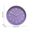 Modern Simple Wall Clock 8 Inch Candy Color Silent for Time Clocks Ornament for Home Bedroom Dormitory Living Room Children