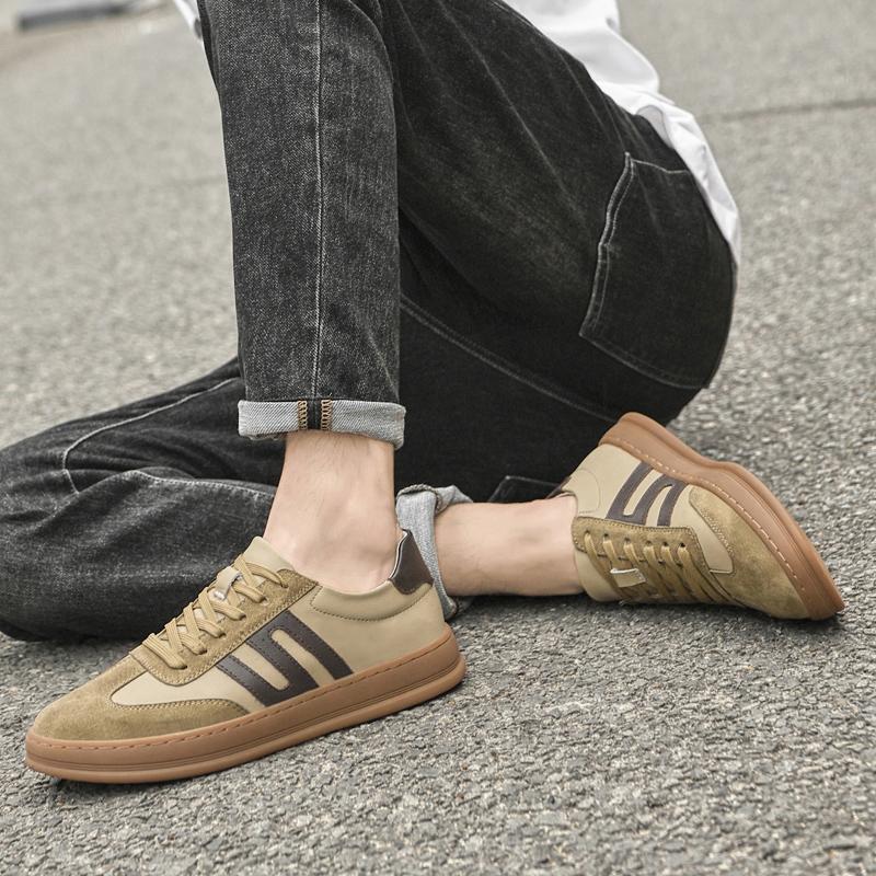 Brand Outdoor Men's Spring New Lace Up Comfortable Anti Slip Sports Board Shoes Retro Men Fashionable Breathable Casual Sneakers