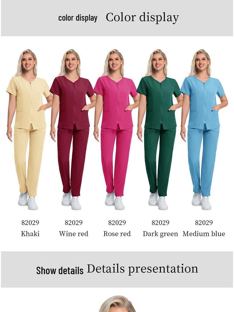 Women's Breathable Sweat-Absorbent Scrub Suit for Oral Hospital 