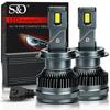 2Pcs H1 H4 H7 LED Canbus H8 H11 Turbo Led Headlight Bulbs 130W 60000LM 12V 24V 6000K White Auto Dual Copper Tube Lamp