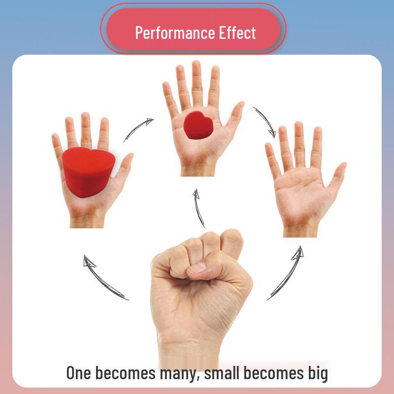 Double Heart Magic Sponge Prop: Interactive Performance Toy for Students and Street Shows