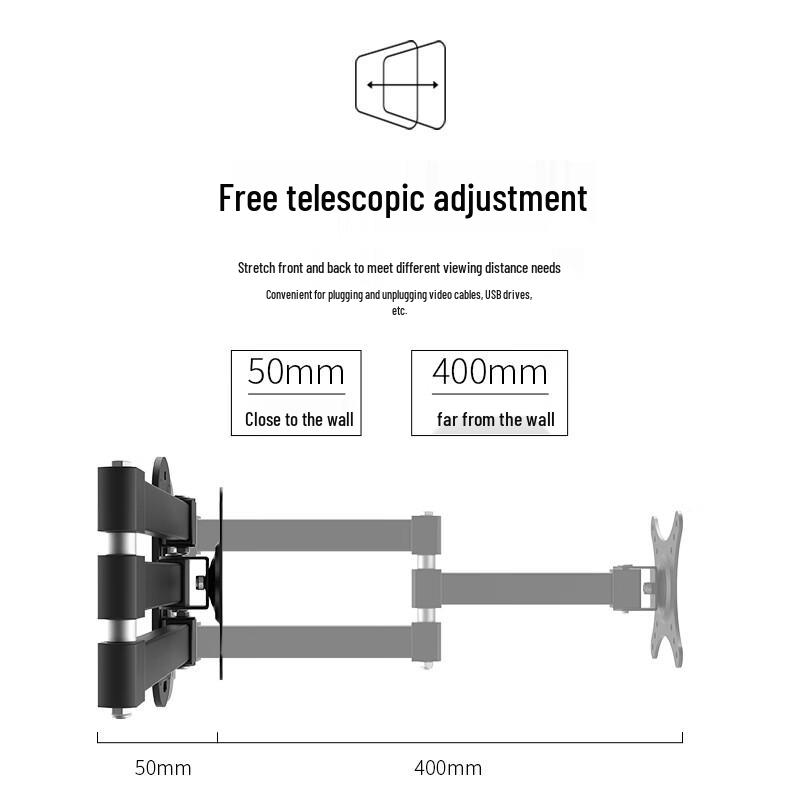ATSCORE Wall Mount Monitor Arm for 10-32 Inch Displays