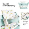 ZARPMA Highchair Cushion with Cotton Fabric Cover Stuffed with Cotton Padding for Stokke TrippTrapp Chair (white Rainbow)