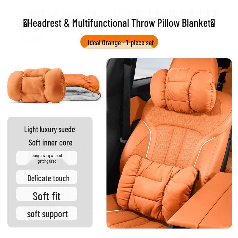 Trumpchi E8 Flannel Headrest & Lumbar Support for Legend M8, Master Neck Pillow for GS3, Ying Su M6, GS8.
