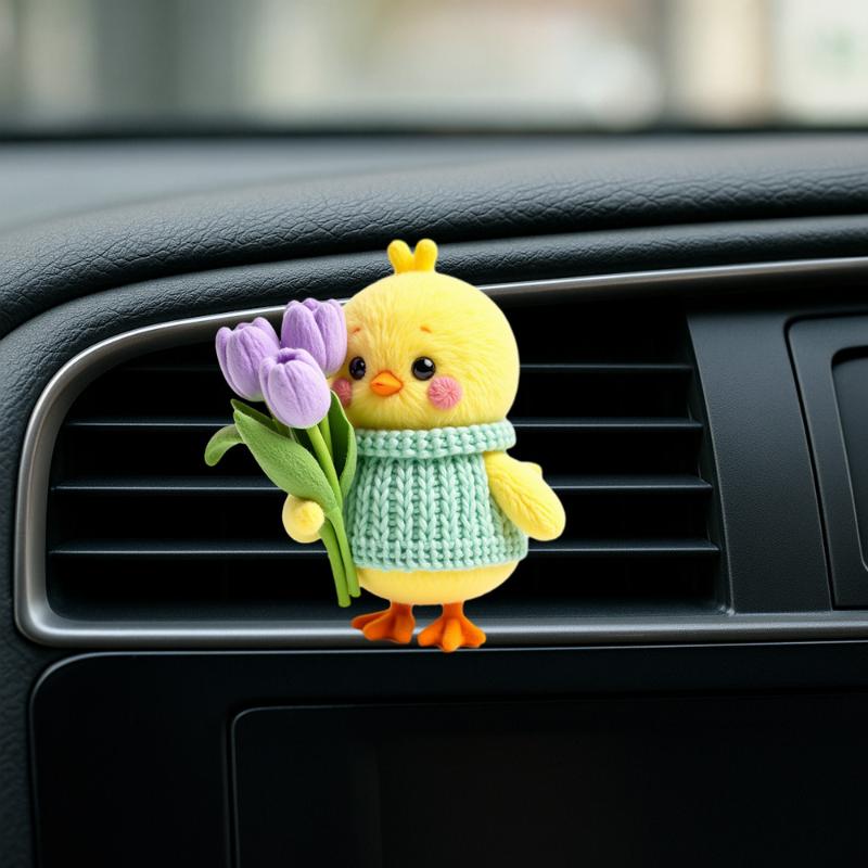 2D Acrylic Perfume Diffuser Car Air Freshener Clip Car Air Conditioning Vent Decoration Car Interior Aromatherapy Clip