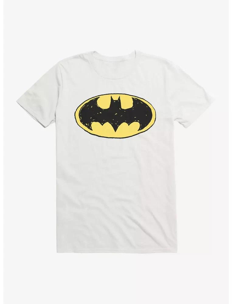 Comics BatUnisex Bat Signal Logo White TShirt S