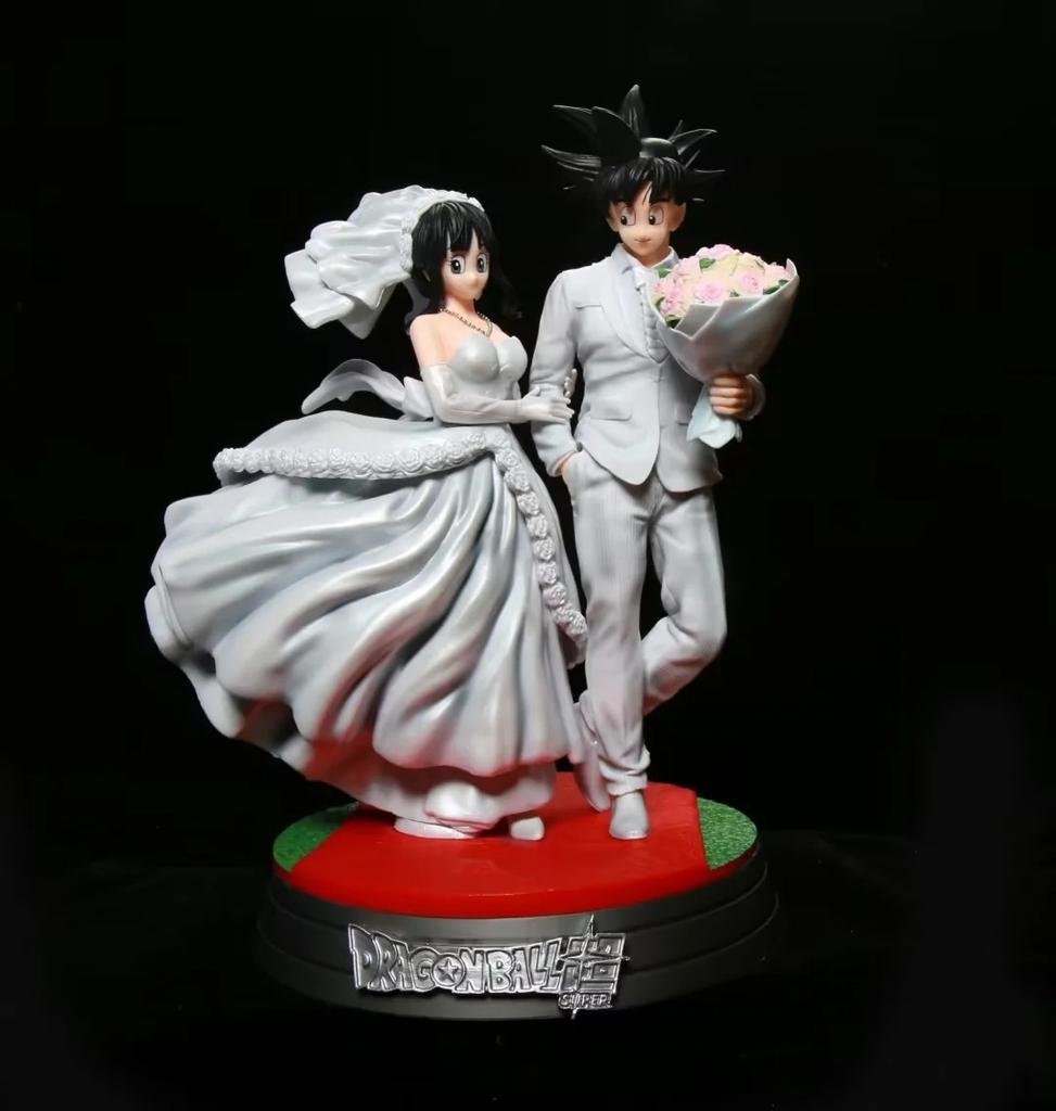 Dragon Ball Goku And Chichi Wedding Gk Statue Boxed Collectible Figure Wedding Scene Anime Model For Dragon Ball Fans Collectors